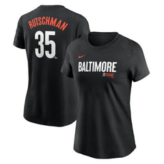 Adley Rutschman Baltimore Orioles Women's City Connect Fuse Name & Number T-Shirt - Black | Nike