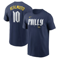 J.T. Realmuto Philadelphia Phillies 2024 City Connect Fuse Player Name & Number T-Shirt - Navy | Nike
