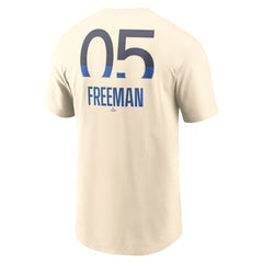Freddie Freeman Los Angeles Dodgers 2024 City Connect Fuse Name & Number T-Shirt - Cream | Nike