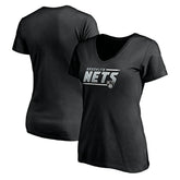 Brooklyn Nets Women's Mascot In Bounds V-Neck T-Shirt - Black cheap