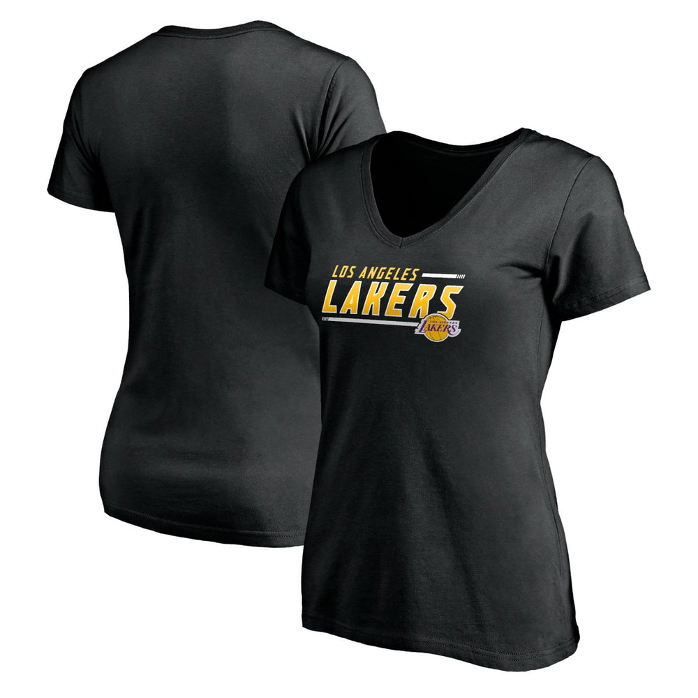 Los Angeles Lakers Women's Mascot In Bounds V-Neck T-Shirt - Black discount