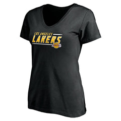 Los Angeles Lakers Women's Mascot In Bounds V-Neck T-Shirt - Black discount