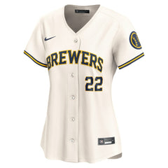 Christian Yelich Milwaukee Brewers Women's Home Limited Player Jersey - Cream | Nike