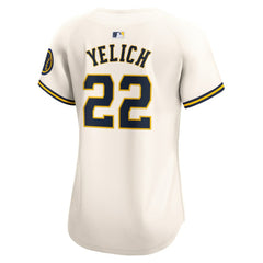Christian Yelich Milwaukee Brewers Women's Home Limited Player Jersey - Cream | Nike