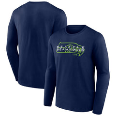 Seattle Seahawks Advance to Victory Long Sleeve T-Shirt - College Navy outlet