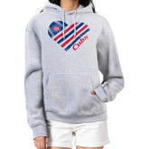 Chicago Cubs G-III 4Her by Carl Banks Women's Heart Fleece Pullover Hoodie - Heather Gray