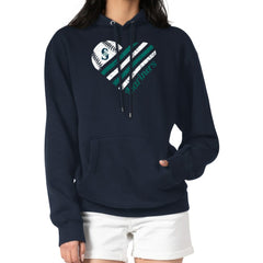 Seattle Mariners G-III 4Her by Carl Banks Women's Heart Fleece Pullover Hoodie - Navy
