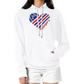 Texas Rangers G-III 4Her by Carl Banks Women's Heart Fleece Pullover Hoodie - White
