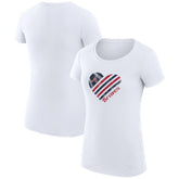 Atlanta Braves G-III 4Her by Carl Banks Women's Super-Slim Fit Lightweight Heart Graphic T-Shirt - White