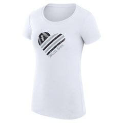 Chicago White Sox G-III 4Her by Carl Banks Women's Super-Slim Fit Lightweight Heart Graphic T-Shirt - White