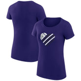 Colorado Rockies G-III 4Her by Carl Banks Women's Super-Slim Fit Lightweight Heart Graphic T-Shirt - Purple