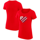Philadelphia Phillies G-III 4Her by Carl Banks Women's Super-Slim Fit Lightweight Heart Graphic T-Shirt - Red