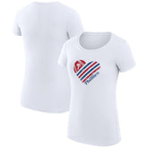 Philadelphia Phillies G-III 4Her by Carl Banks Women's Super-Slim Fit Lightweight Heart Graphic T-Shirt - White