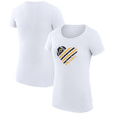 Pittsburgh Pirates G-III 4Her by Carl Banks Women's Super-Slim Fit Lightweight Heart Graphic T-Shirt - White