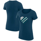 Seattle Mariners G-III 4Her by Carl Banks Women's Super-Slim Fit Lightweight Heart Graphic T-Shirt - Navy