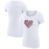 Washington Nationals G-III 4Her by Carl Banks Women's Super-Slim Fit Lightweight Heart Graphic T-Shirt - White
