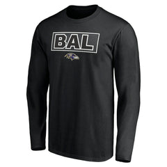 Baltimore Ravens Squad Throwbacks Long Sleeve T-Shirt - Black online