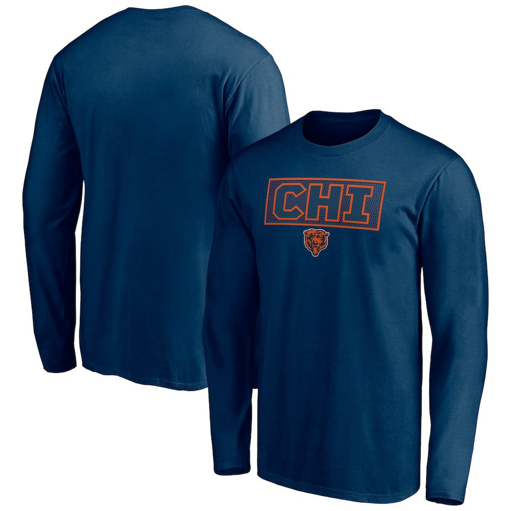 Chicago Bears Squad Throwbacks Long Sleeve T-Shirt - Navy online