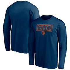 Chicago Bears Squad Throwbacks Long Sleeve T-Shirt - Navy online