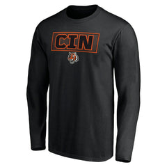 Cincinnati Bengals Squad Throwbacks Long Sleeve T-Shirt - Black on sale