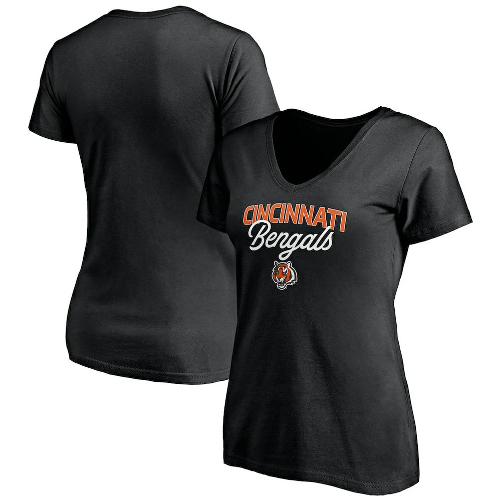 Cincinnati Bengals Women's Depth Chart V-Neck T-Shirt - Black outlet