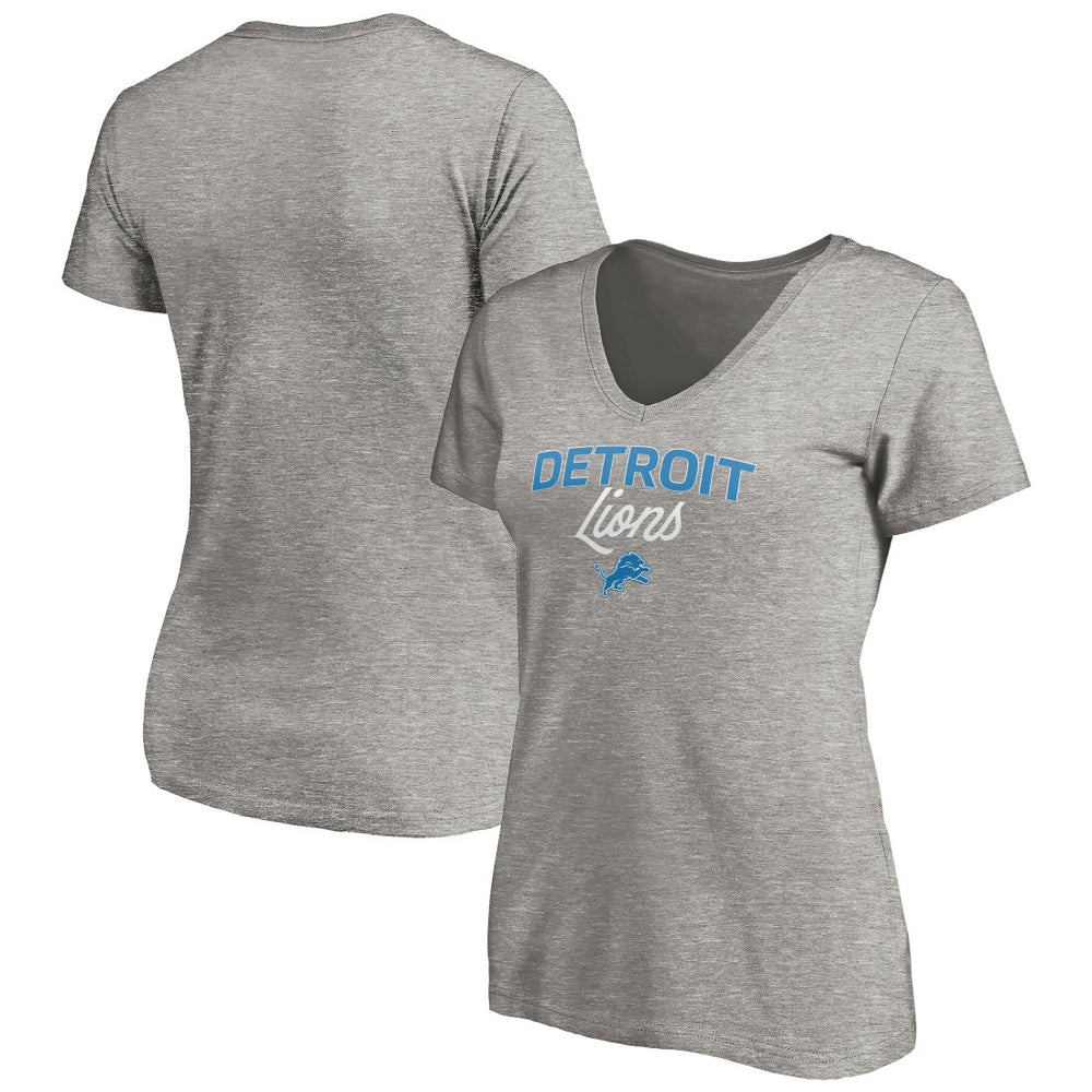 Detroit Lions Women's Depth Chart V-Neck T-Shirt - Gray discount