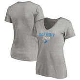 Detroit Lions Women's Depth Chart V-Neck T-Shirt - Gray discount