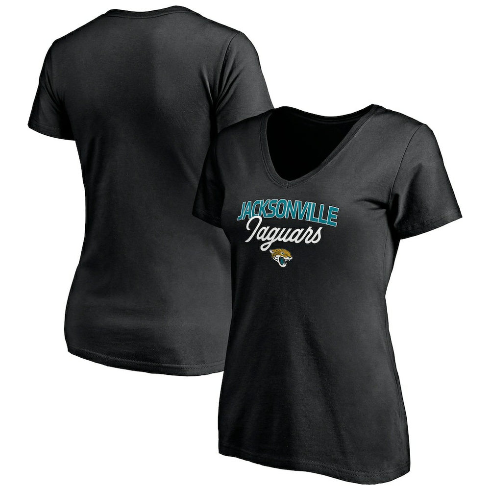 Jacksonville Jaguars Women's Depth Chart V-Neck T-Shirt - Black cheap