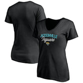 Jacksonville Jaguars Women's Depth Chart V-Neck T-Shirt - Black cheap