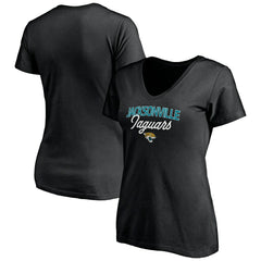 Jacksonville Jaguars Women's Depth Chart V-Neck T-Shirt - Black cheap