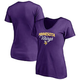 Minnesota Vikings Women's Depth Chart V-Neck T-Shirt - Purple sale