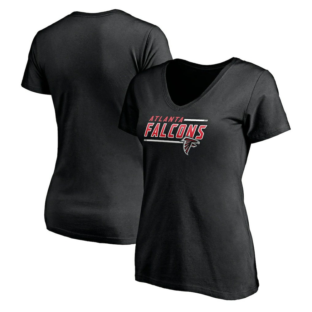 Atlanta Falcons Women's Mascot In Bounds V-Neck T-Shirt - Black outlet