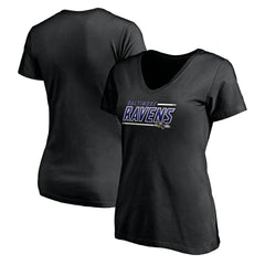 Baltimore Ravens Women's Mascot In Bounds V-Neck T-Shirt - Black cheap