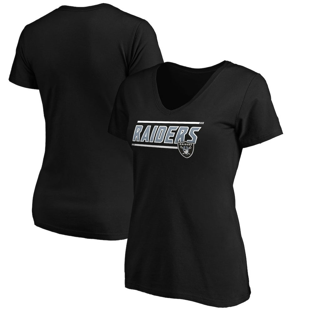 Las Vegas Raiders Women's Mascot In Bounds V-Neck T-Shirt - Black for sale