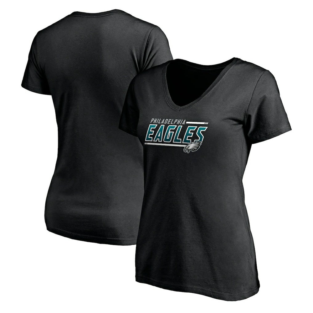 Philadelphia Eagles Women's Mascot In Bounds V-Neck T-Shirt - Black discount