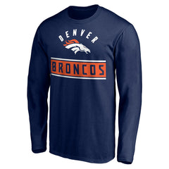 Denver Broncos Team Arch Knockout Long Sleeve T-Shirt - Navy cheap