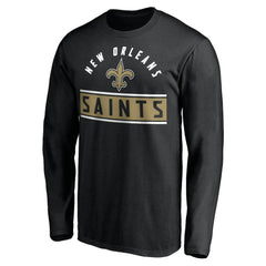 New Orleans Saints Team Arch Knockout Long Sleeve T-Shirt - Black discount
