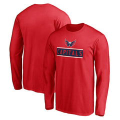 Washington Capitals Team Arch Knockout Long Sleeve T-Shirt Red