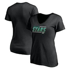 Dallas Stars Women's Mascot In Bounds V-Neck T-Shirt Black