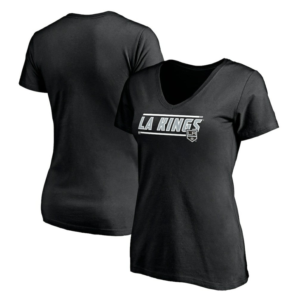 Los Angeles Kings Women's Mascot In Bounds V-Neck T-Shirt Black