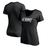 Los Angeles Kings Women's Mascot In Bounds V-Neck T-Shirt Black