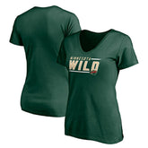 Minnesota Wild Women's Mascot In Bounds V-Neck T-Shirt Green