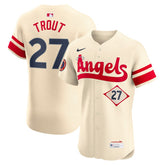 Mike Trout Los Angeles Angels City Connect Elite Player Jersey - Cream | Nike