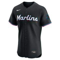 Miami Marlins Alternate Vapor Premier Elite Patch Jersey - Black | Nike