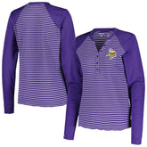 Minnesota Vikings Antigua Women's Maverick Waffle Henley Long Sleeve T-Shirt - Purple online