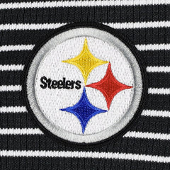 Pittsburgh Steelers Antigua Women's Maverick Waffle Henley Long Sleeve T-Shirt - Black on sale