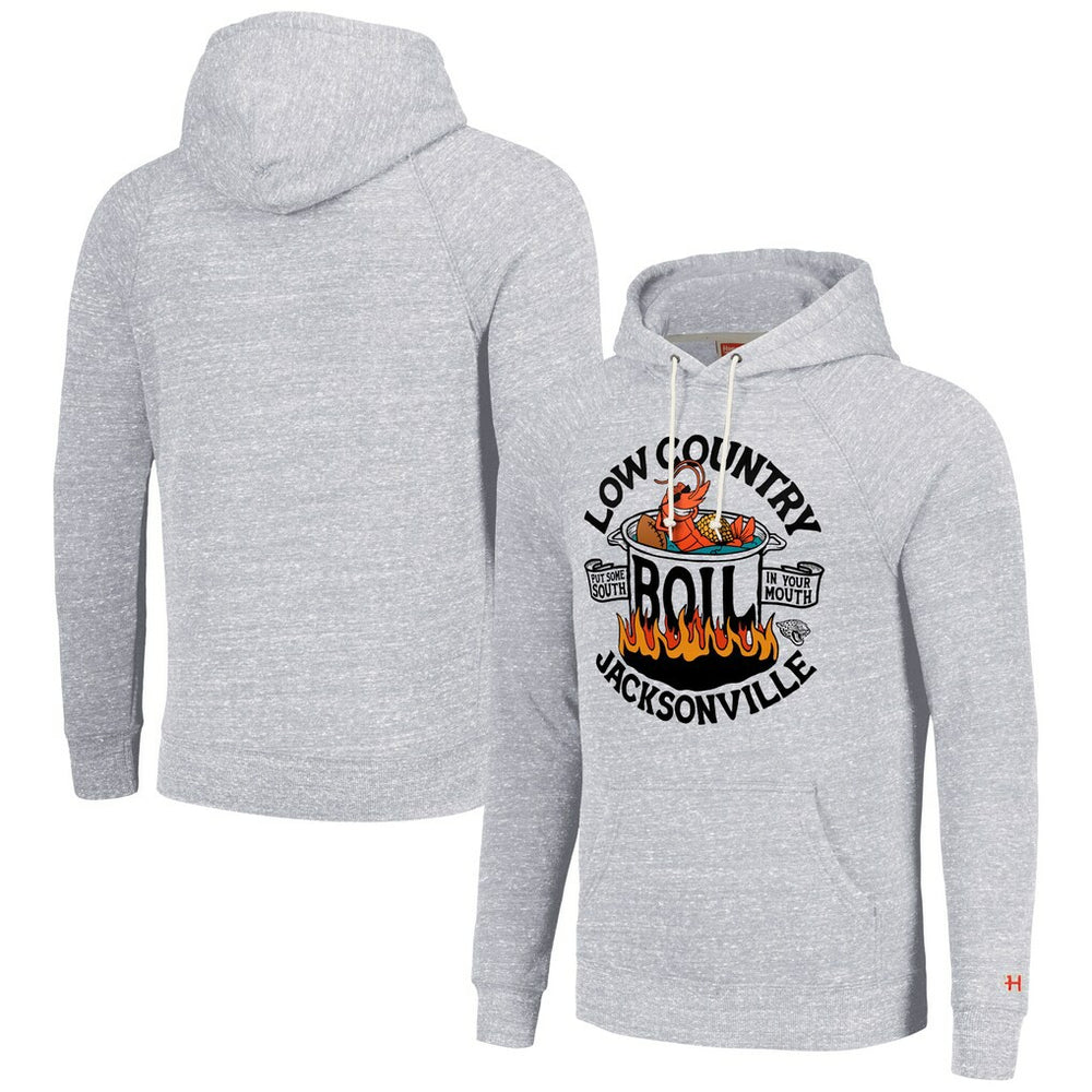 Jacksonville Jaguars Homage Unisex NFL x Guy Fieri’s Flavortown Tri-Blend Pullover Hoodie - Ash sale