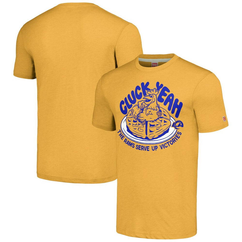 Los Angeles Rams Homage Unisex NFL x Guy Fieri’s Flavortown Tri-Blend T-Shirt - Gold discount