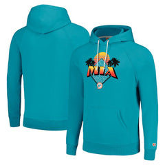 Miami Dolphins Homage Unisex Hyperlocal Raglan Pullover Hoodie - Aqua cheap