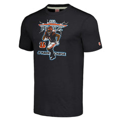 Ja'Marr Chase Cincinnati Bengals Homage Unisex NFL Blitz Player Tri-Blend T-Shirt - Heathered Charcoal outlet